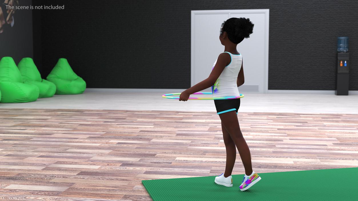 Smiling Sport Style Girl Child Standing 3D model