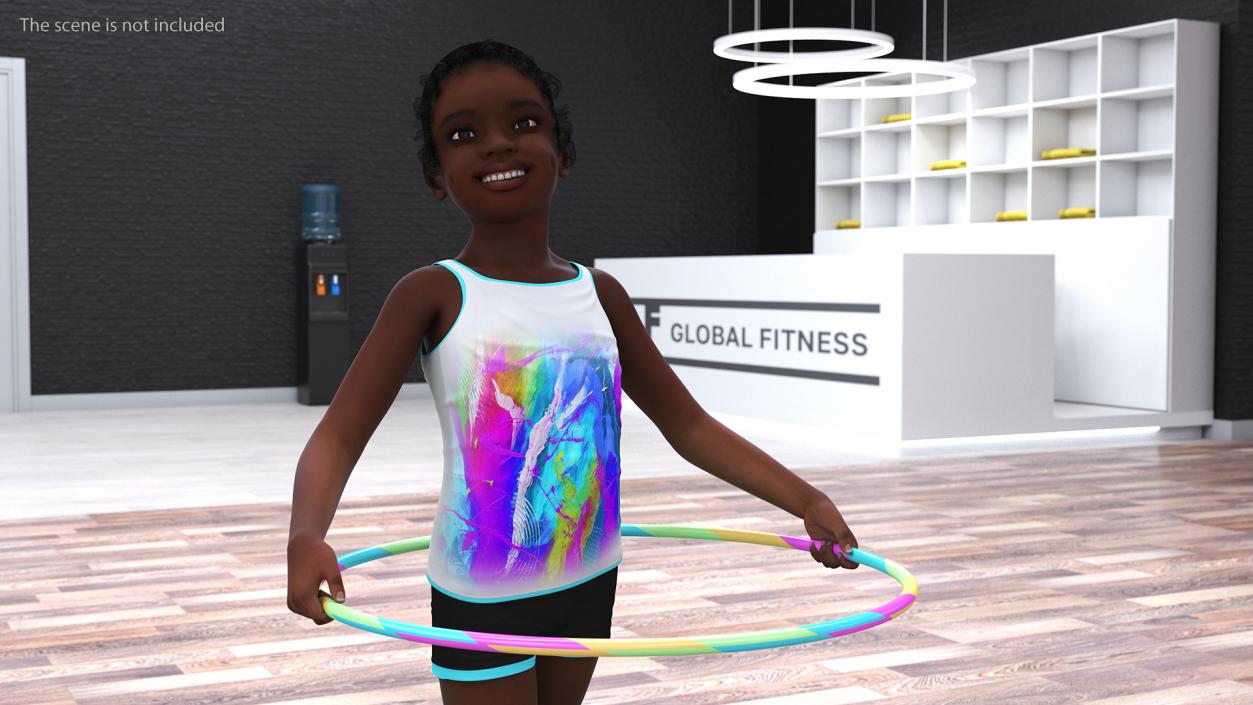 Smiling Sport Style Girl Child Standing 3D model