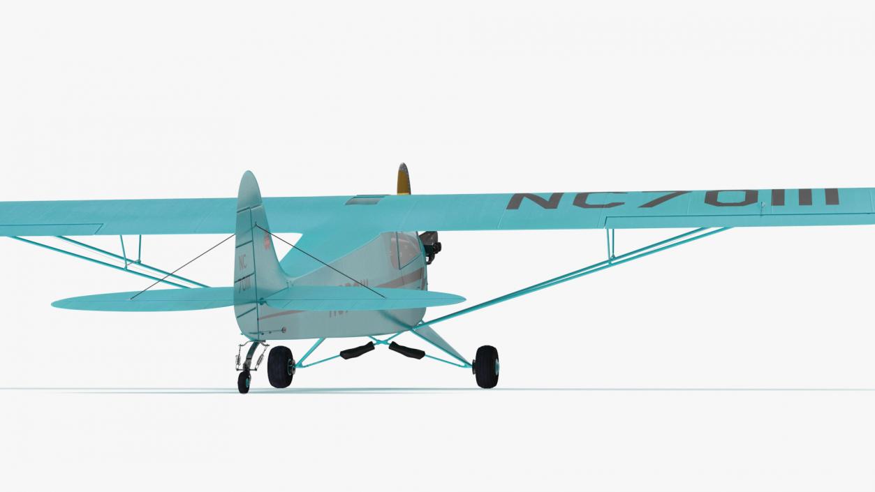 3D model Piper Cub Aircraft Rigged