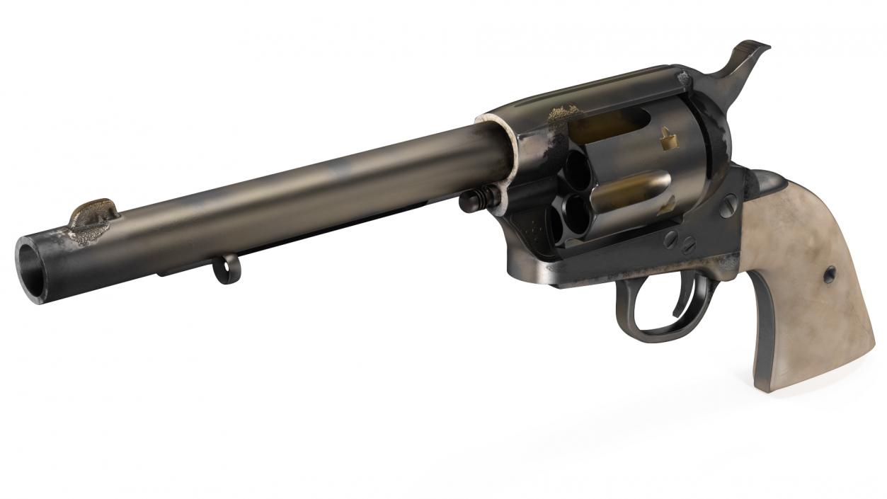 3D model Loaded Revolver