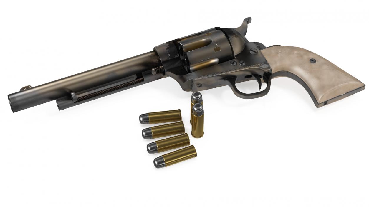 3D model Loaded Revolver