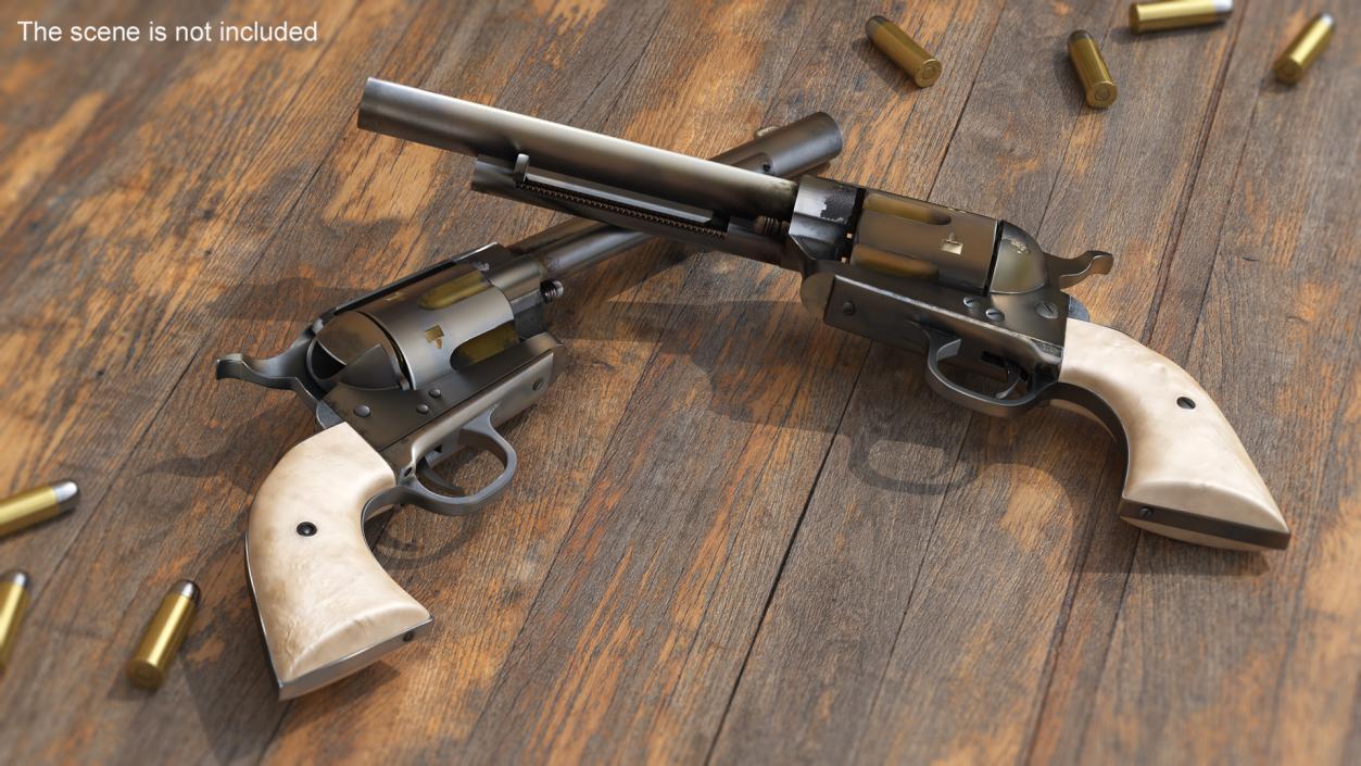 3D model Loaded Revolver