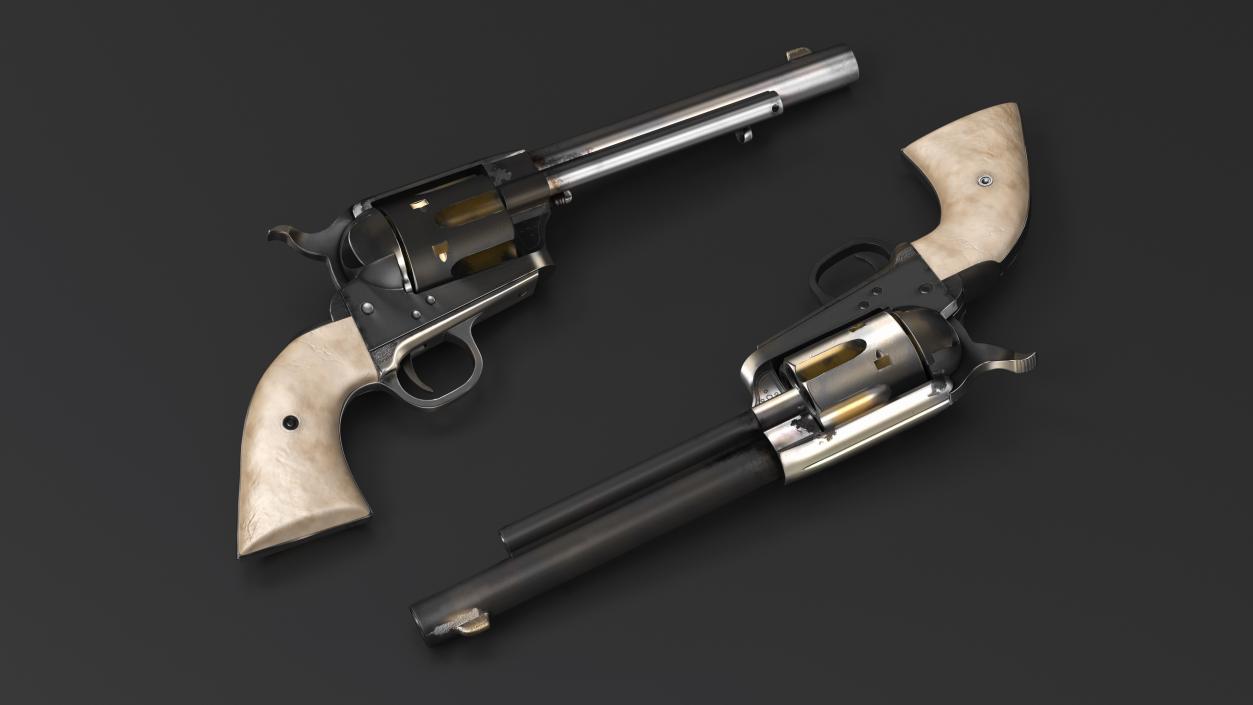 3D model Loaded Revolver