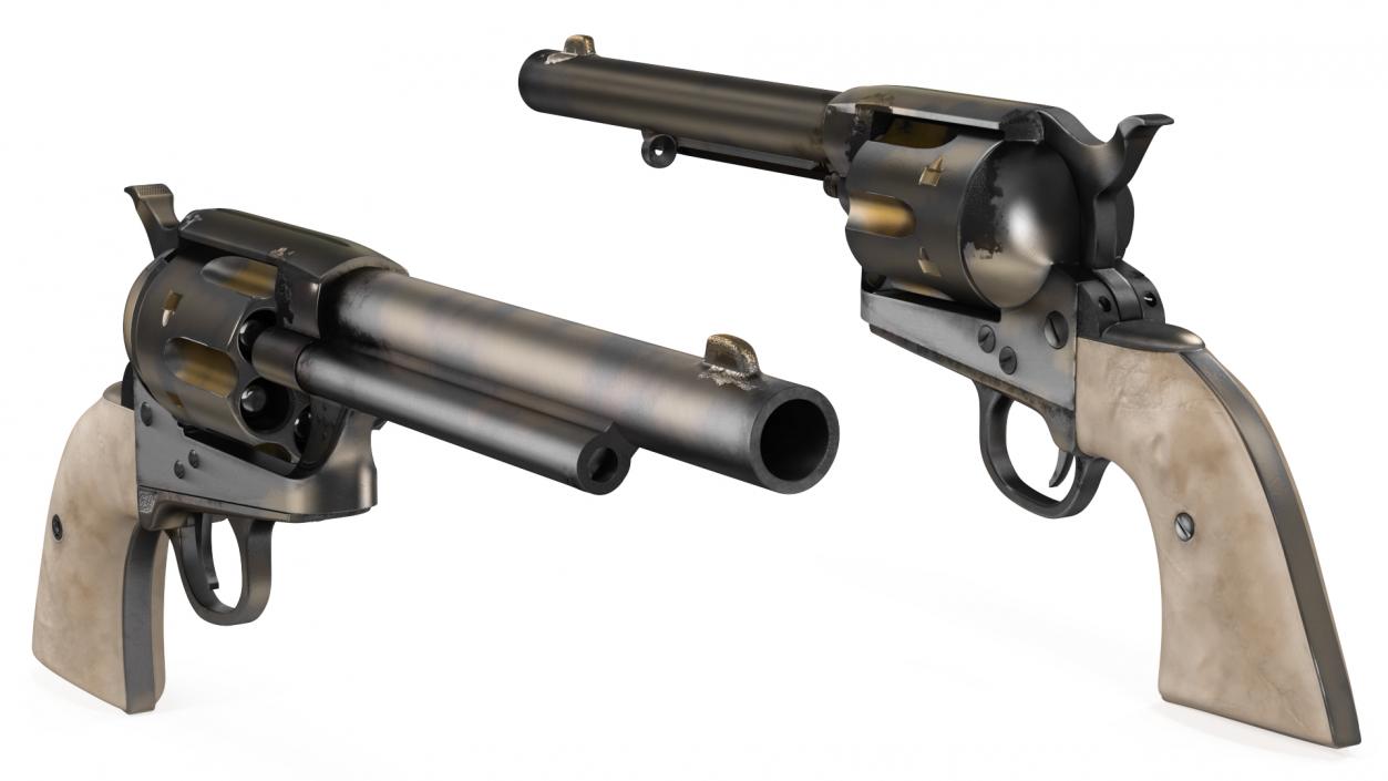 3D model Loaded Revolver