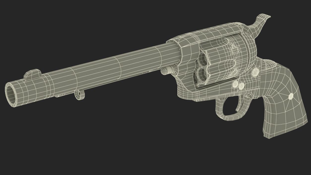 3D model Loaded Revolver