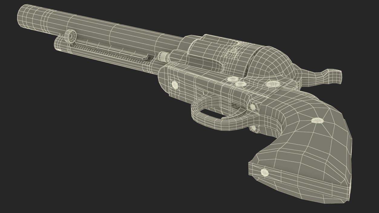 3D model Loaded Revolver