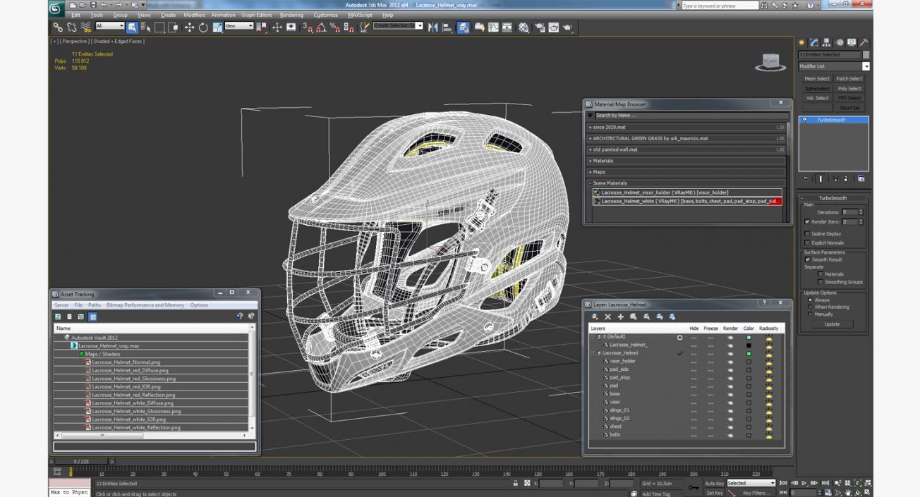 3D model Lacrosse Helmet