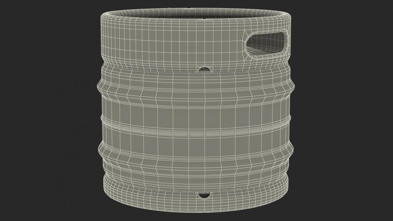 3D Stainless Steel Beer Keg 30L model