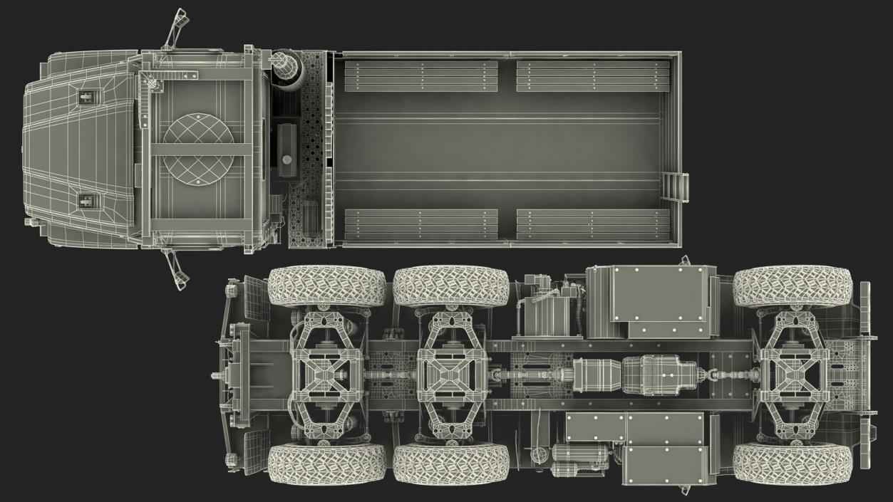 3D Military Medium Cargo Truck 6x6 Sand Camo