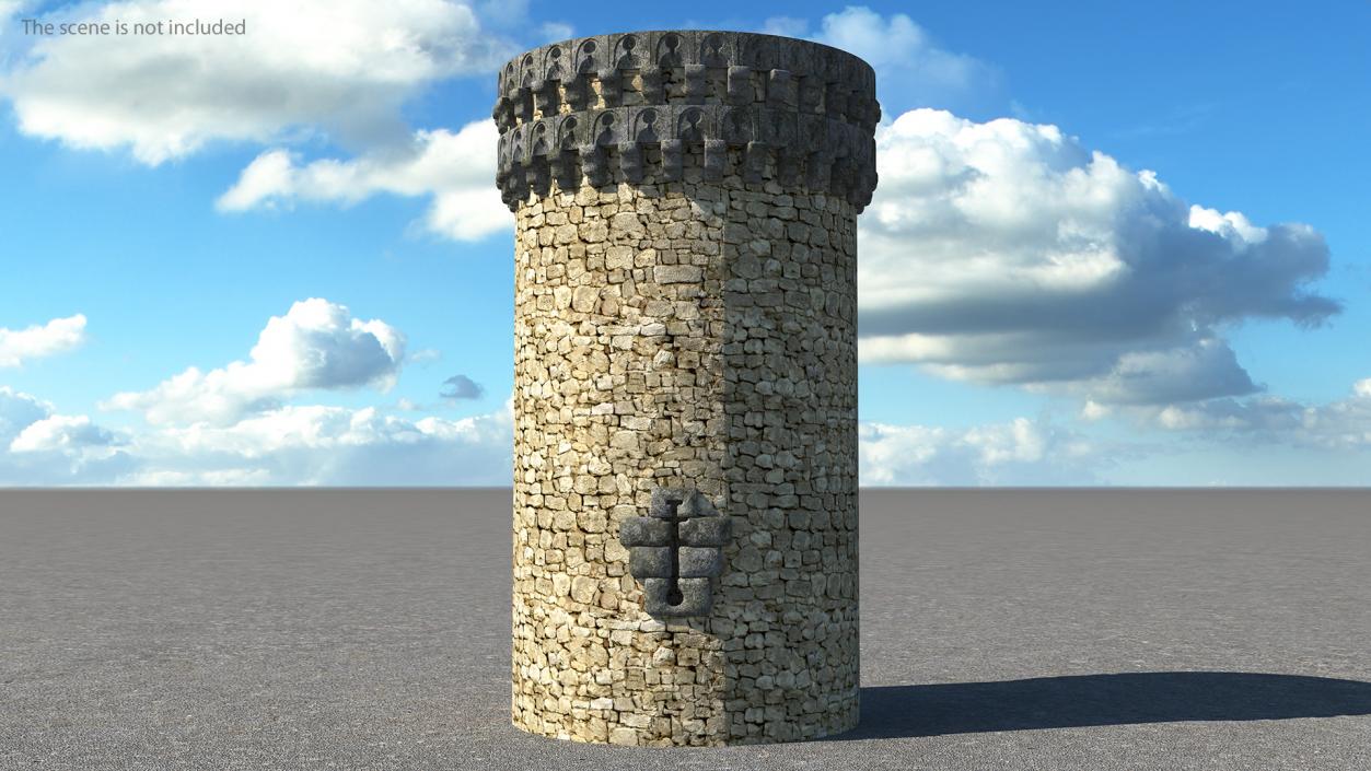 Small Medieval Castle Tower 3D