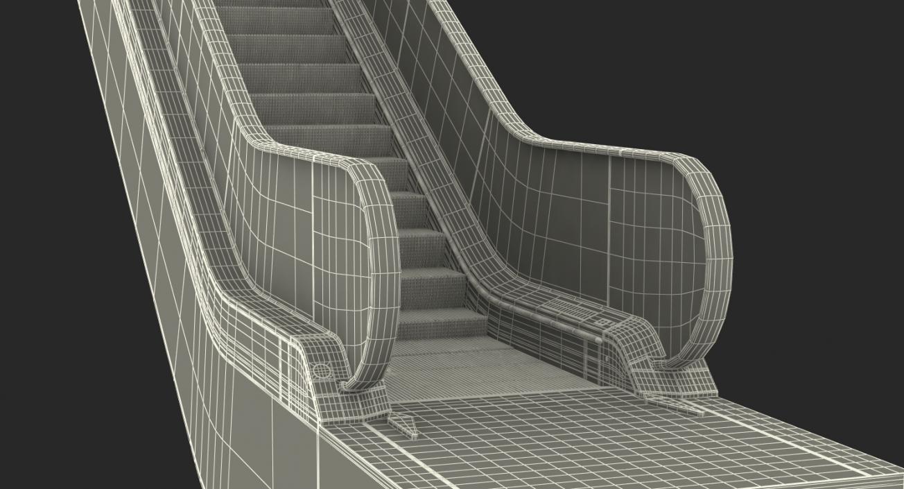 3D Escalator 2 Rigged model