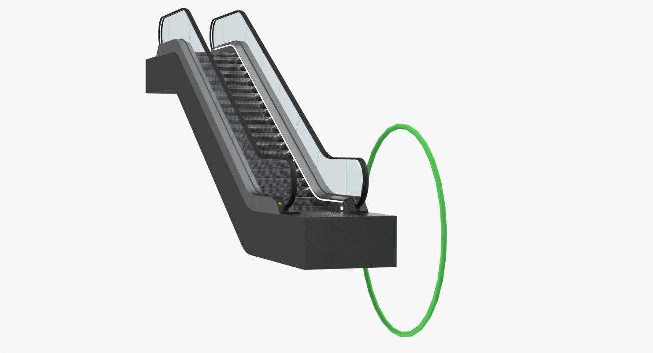 3D Escalator 2 Rigged model