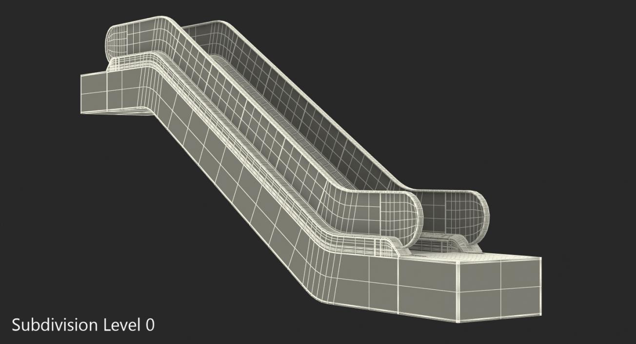 3D Escalator 2 Rigged model