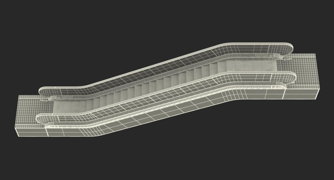 3D Escalator 2 Rigged model