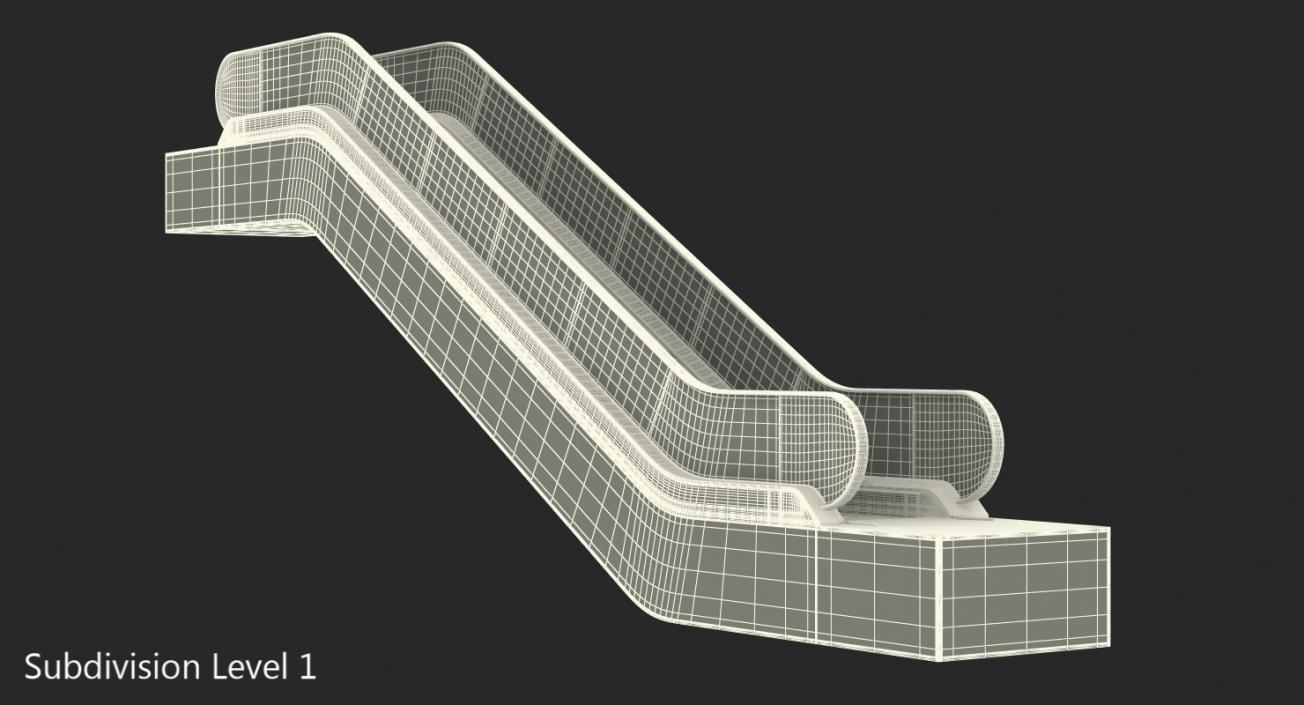 3D Escalator 2 Rigged model