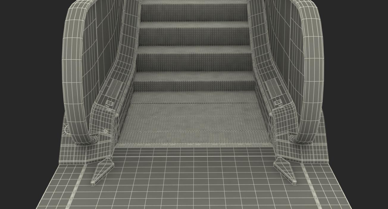 3D Escalator 2 Rigged model