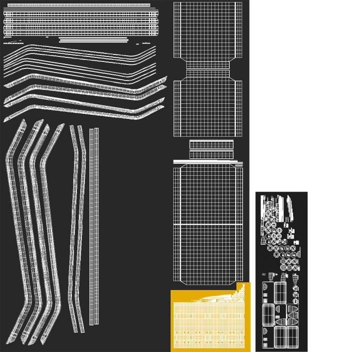 3D Escalator 2 Rigged model