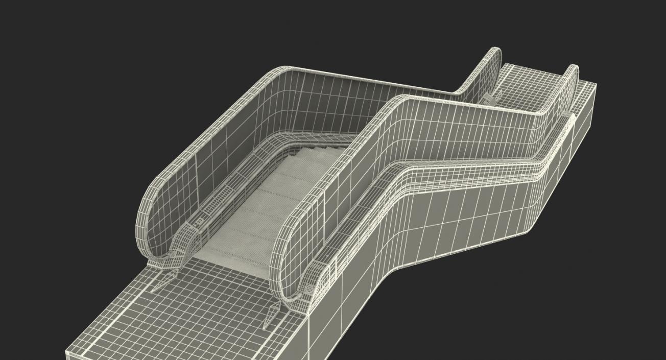 3D Escalator 2 Rigged model