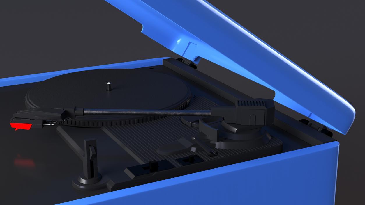 Victrola Blue Retro Turntable 3D model