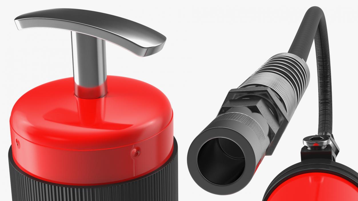 3D model Pistol Grip Air Grease Gun Red