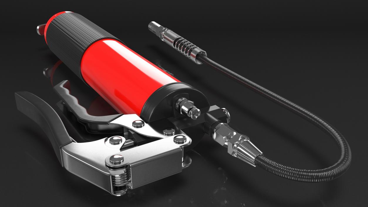 3D model Pistol Grip Air Grease Gun Red