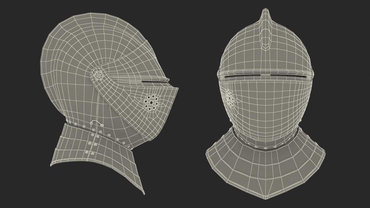 3D model Medieval Knight Plate Armor with Zweihander Rigged