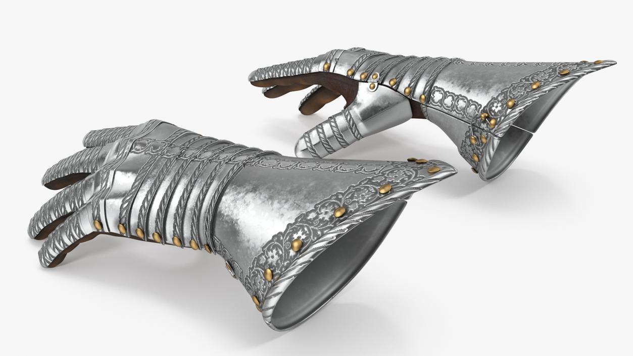 3D model Medieval Knight Plate Armor with Zweihander Rigged