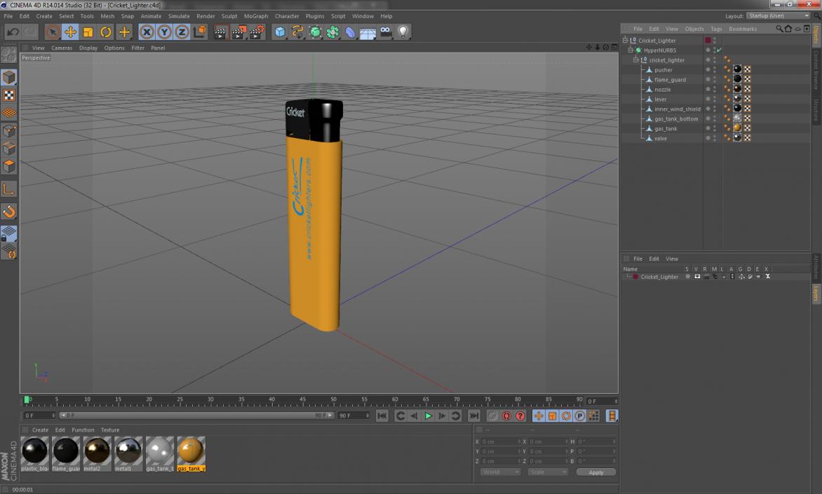 3D model Cricket Lighter