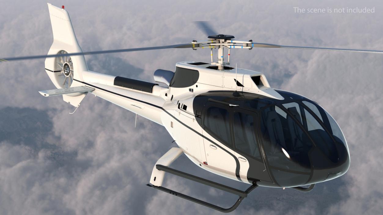 Light Civil Helicopter 3D