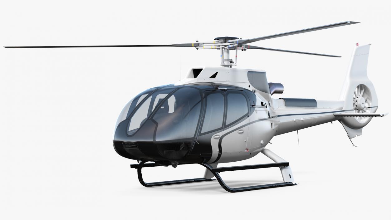 Light Civil Helicopter 3D