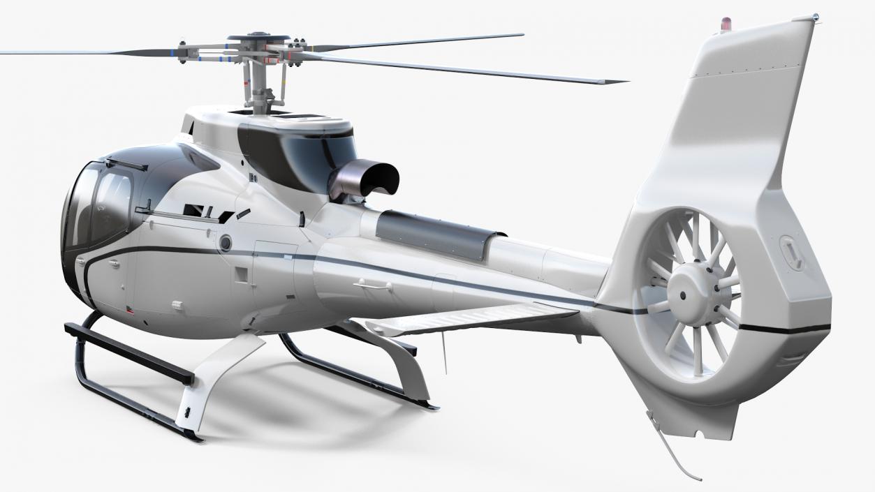 Light Civil Helicopter 3D