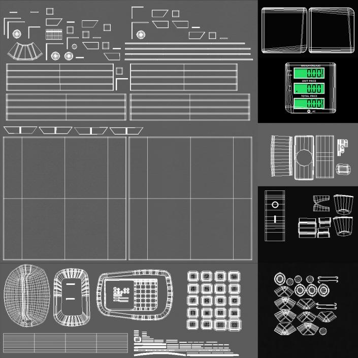 Warehouse Scale with Plastic Pallet and Parcels 3D