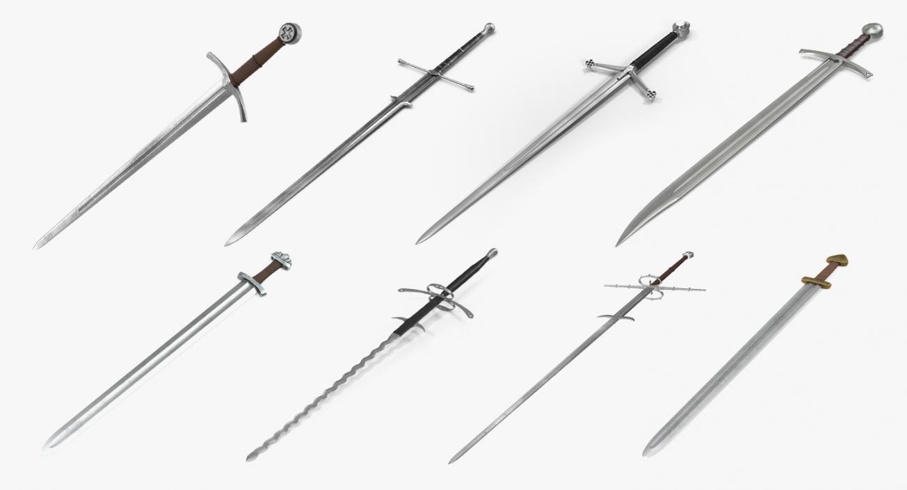 3D Medieval Swords Collection 2 model