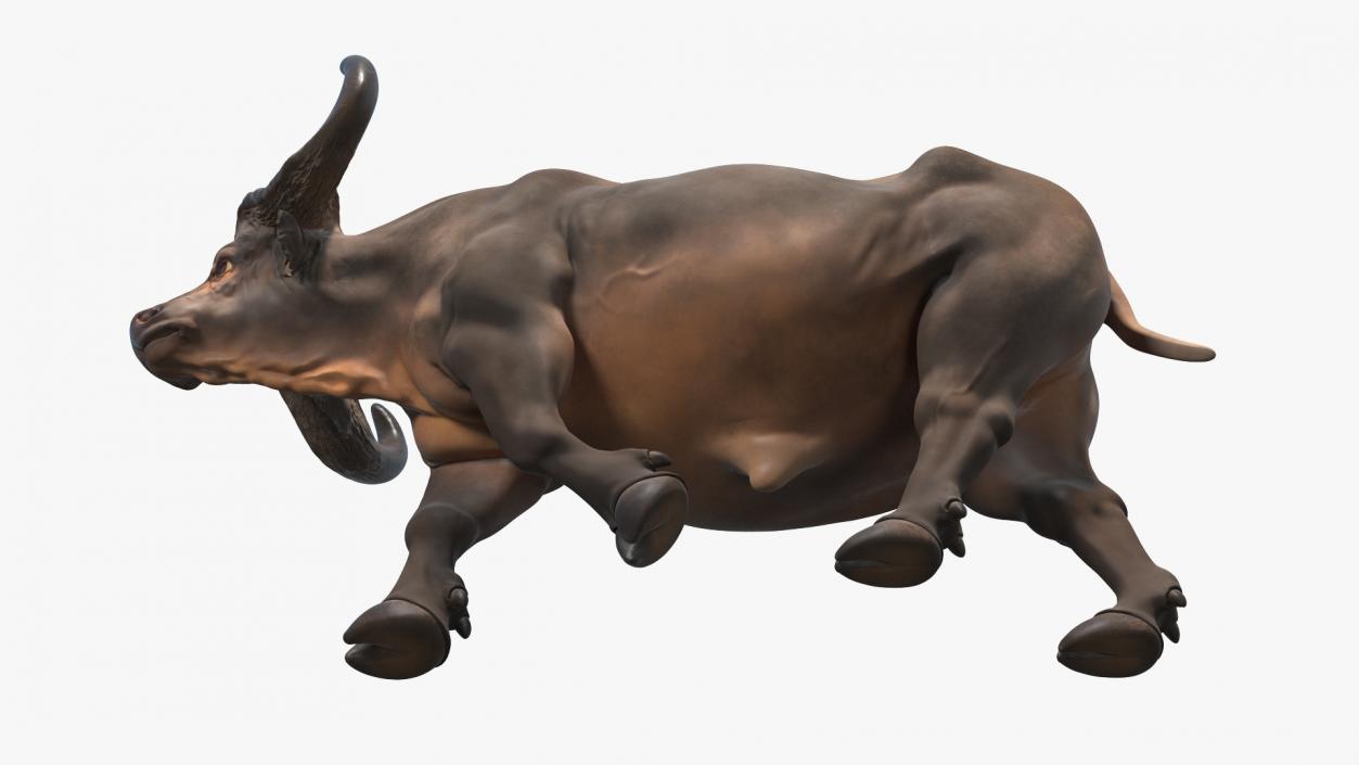 3D African Buffalo Walking Pose model