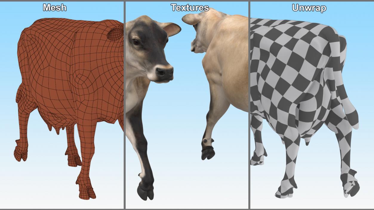 Mini Cow Goes Beige 3D model