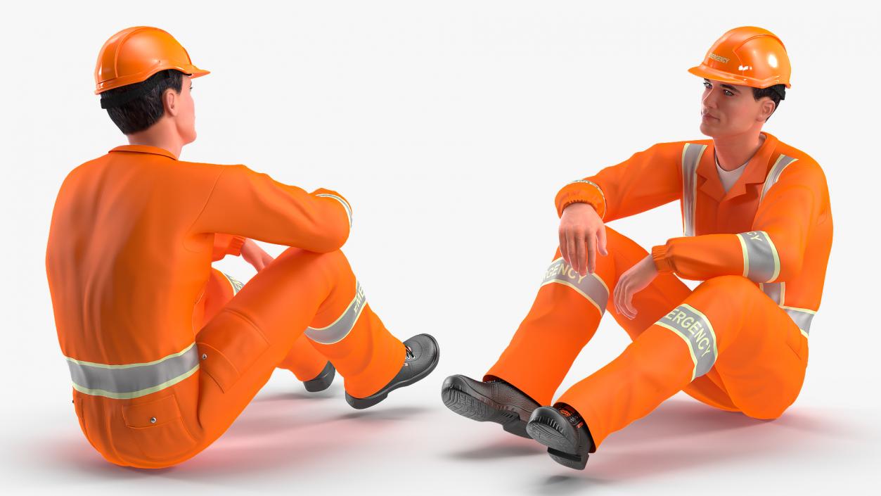 3D model Rescuer Sitting Pose