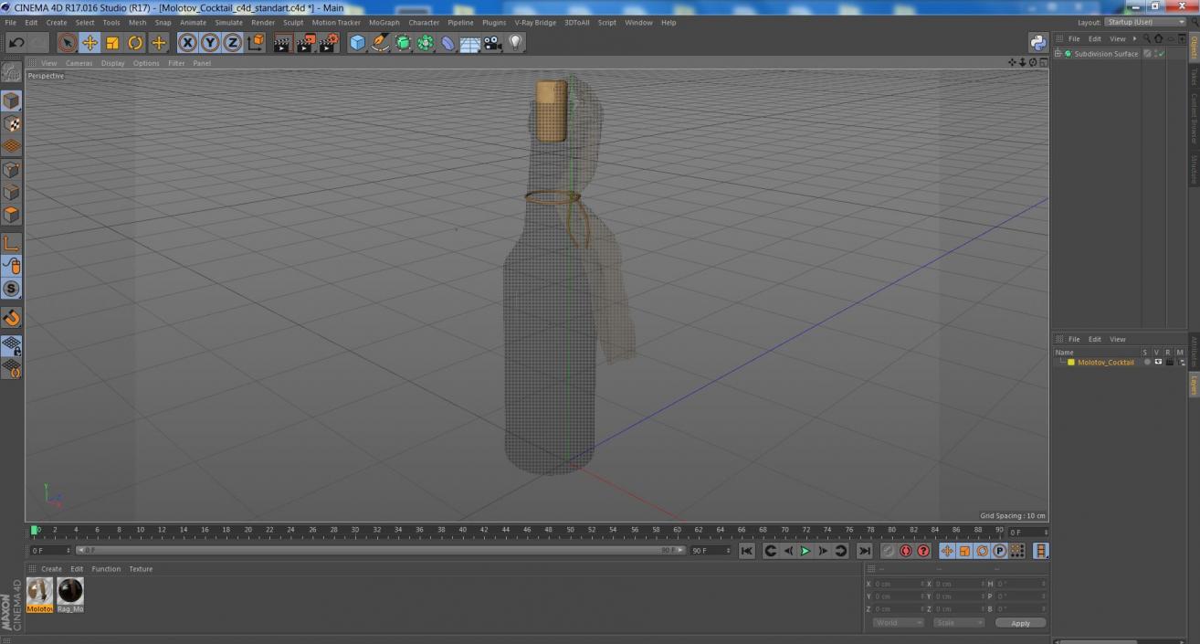 3D Molotov Cocktail 2 model