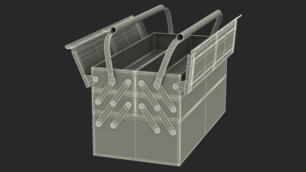 3D model Heavy Duty Metal Cantilever Toolbox