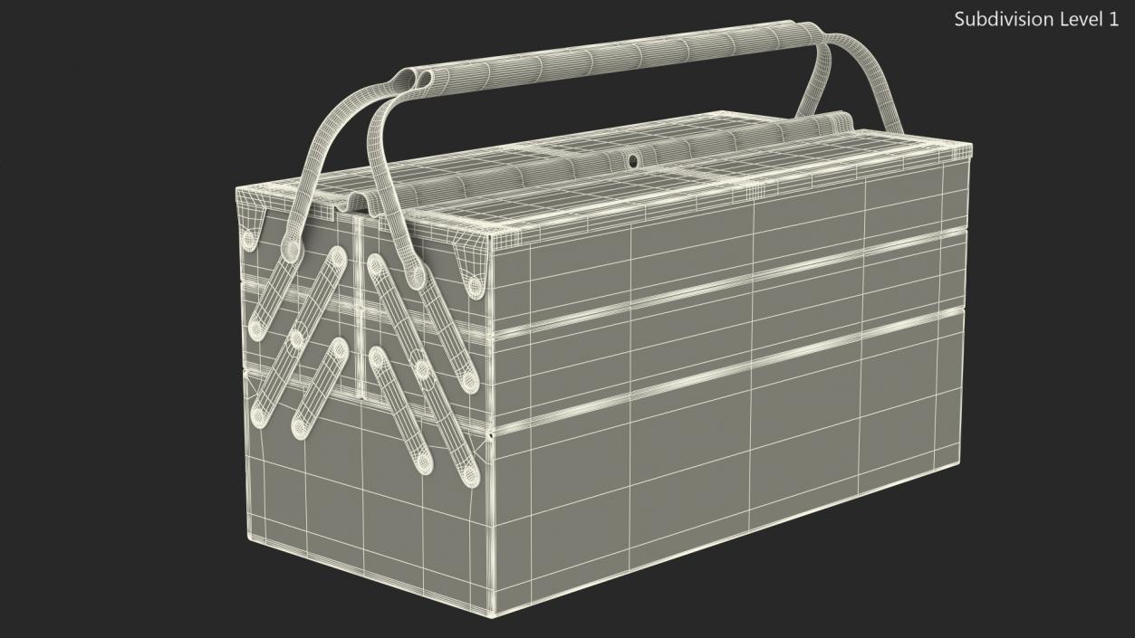 3D model Heavy Duty Metal Cantilever Toolbox