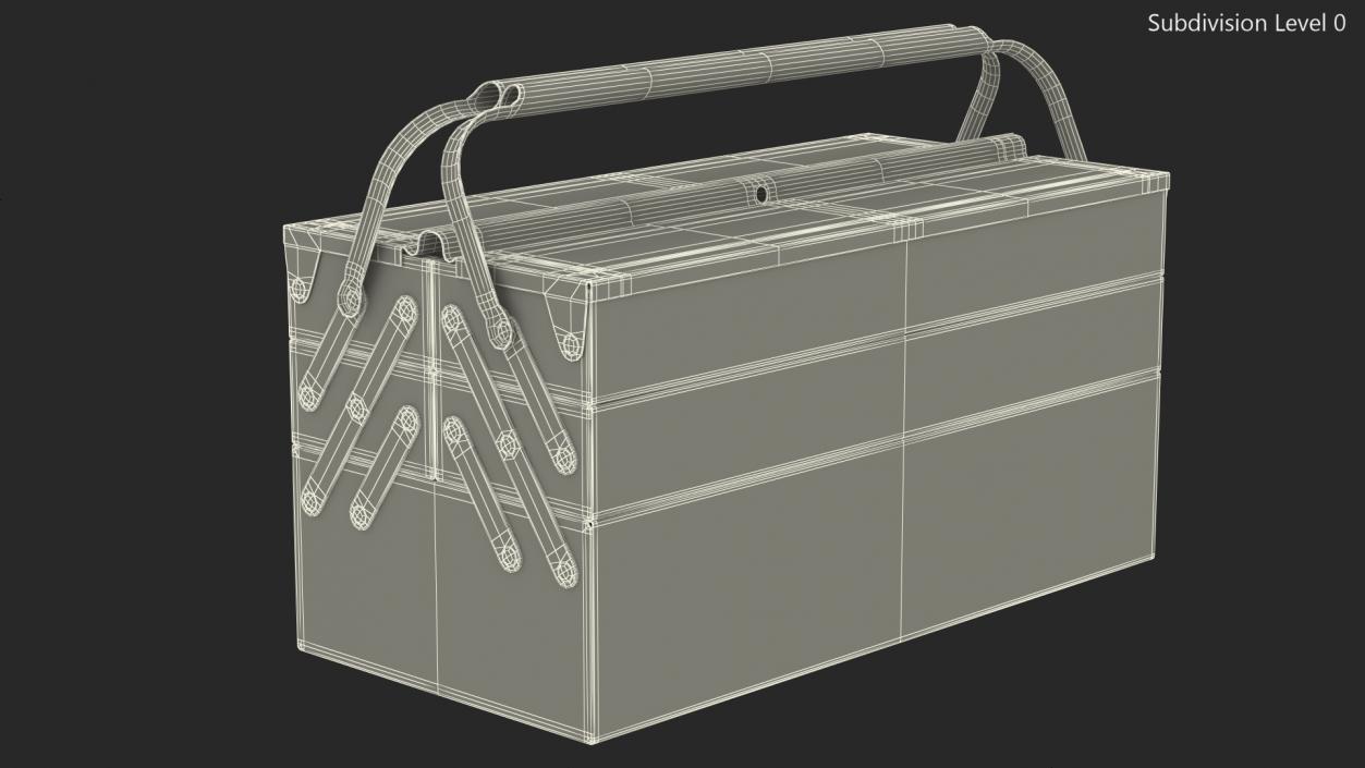 3D model Heavy Duty Metal Cantilever Toolbox