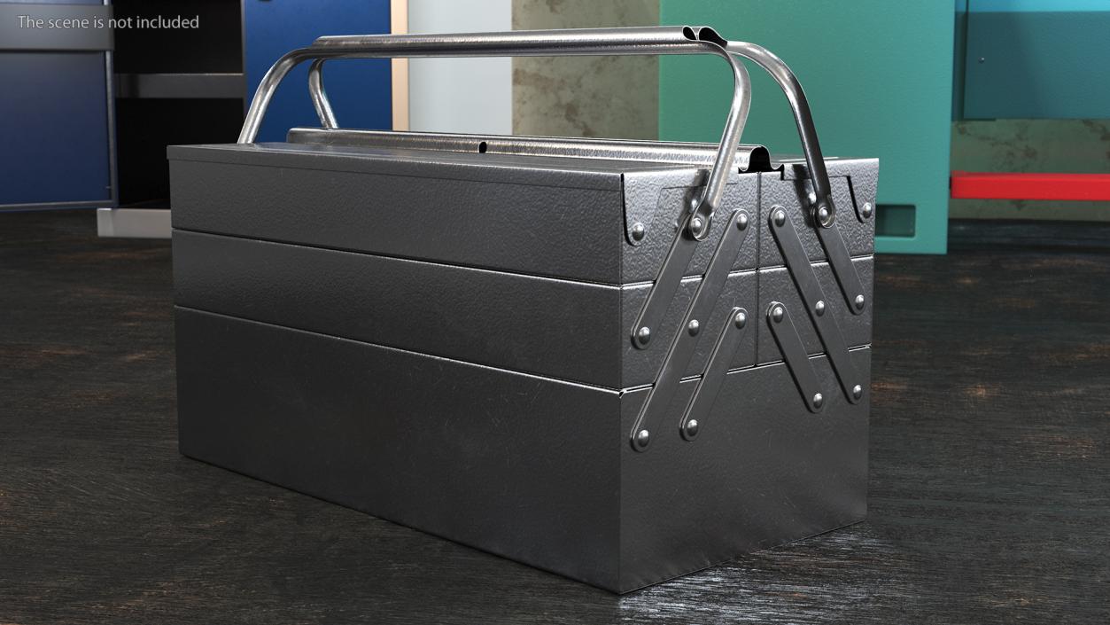 3D model Heavy Duty Metal Cantilever Toolbox