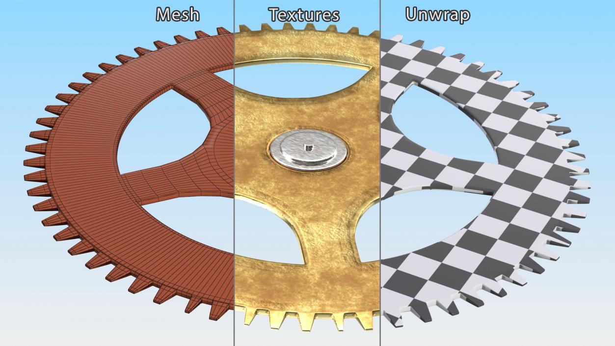 Clock Cogwheel 3D model