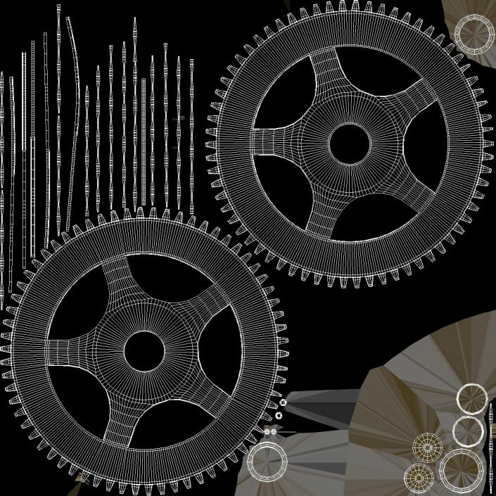 Clock Cogwheel 3D model