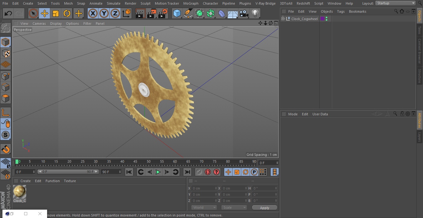 Clock Cogwheel 3D model