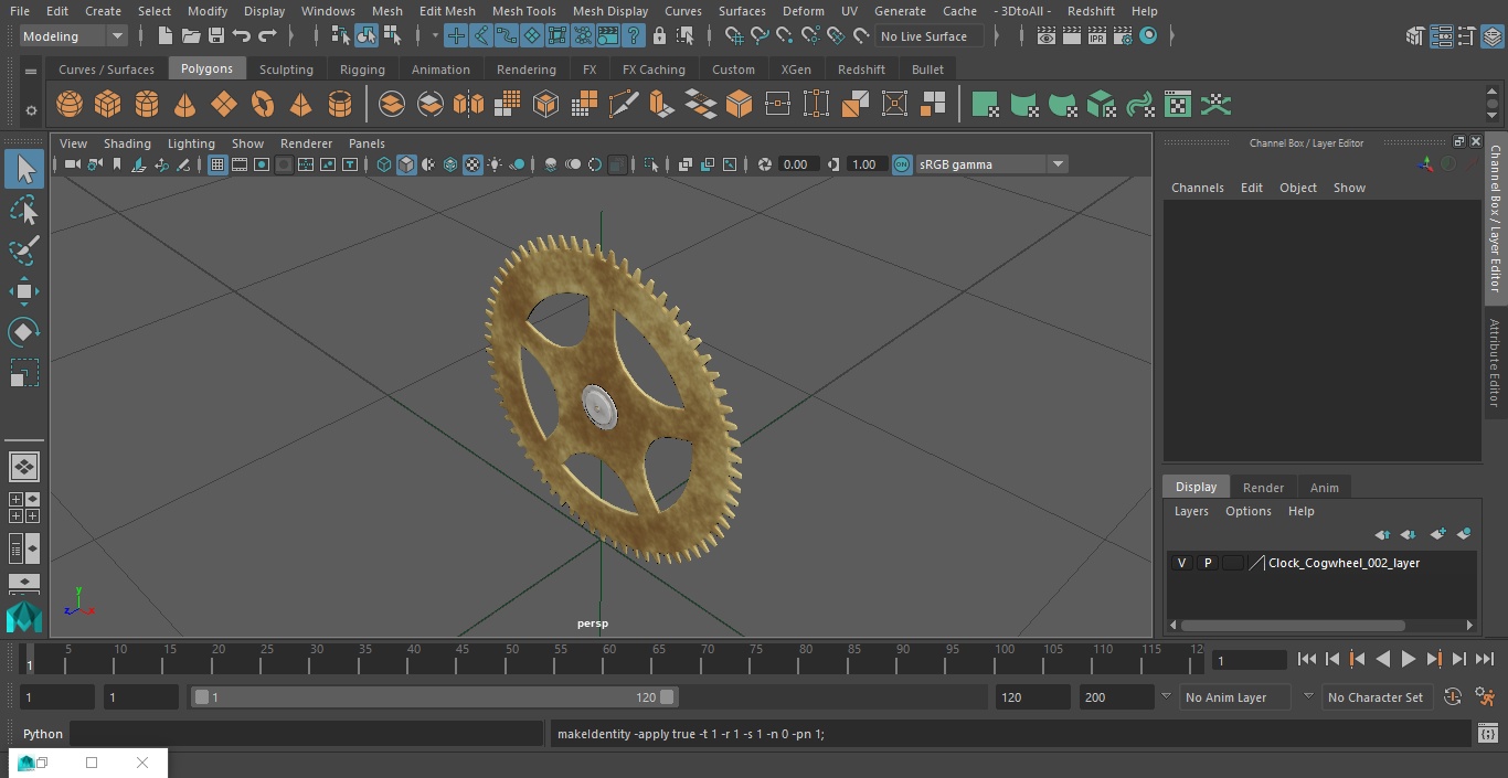 Clock Cogwheel 3D model