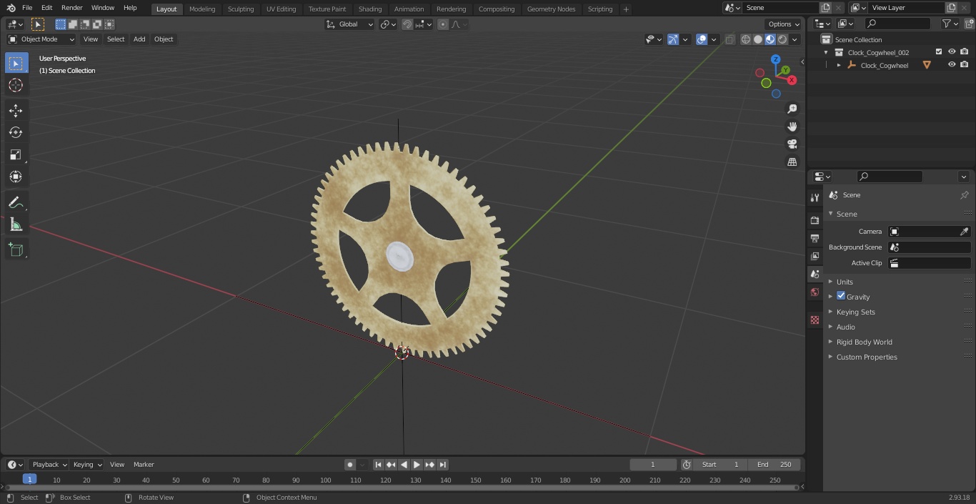 Clock Cogwheel 3D model