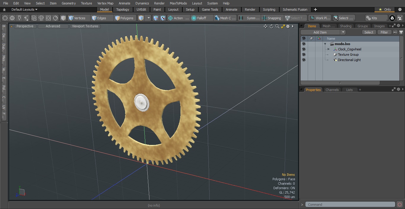 Clock Cogwheel 3D model