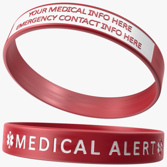 3D Medical Alert ID Wristband