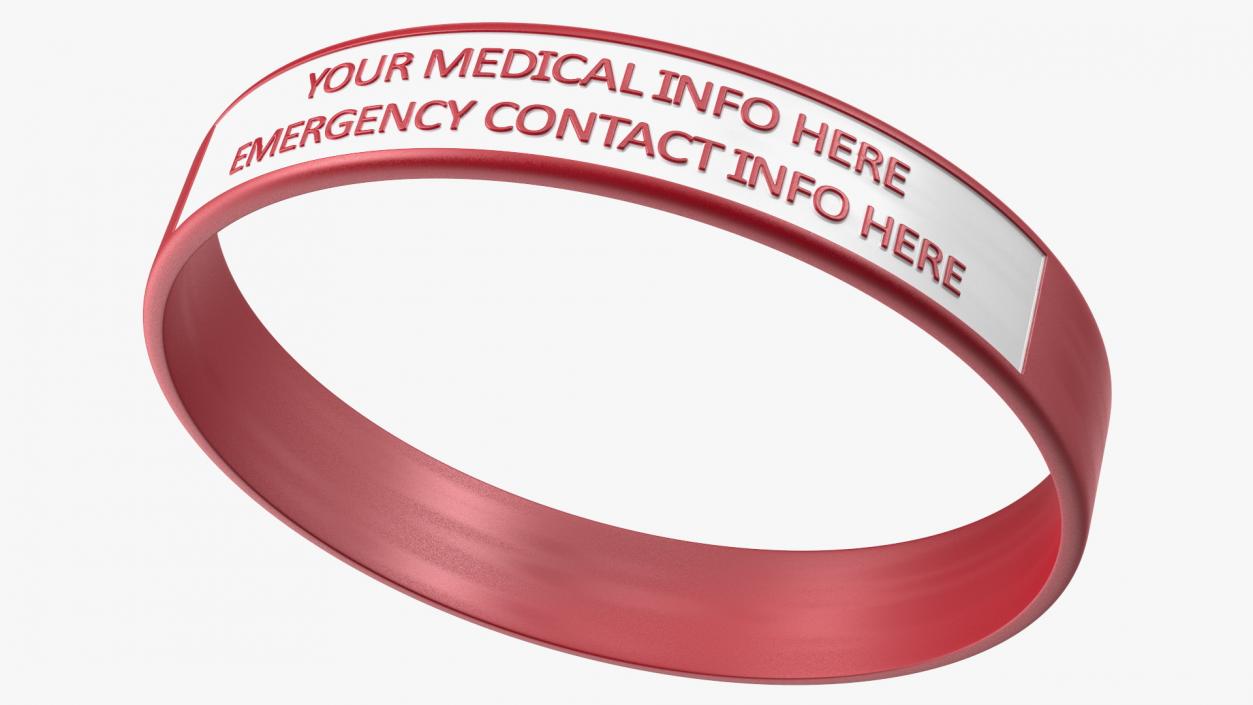 3D Medical Alert ID Wristband