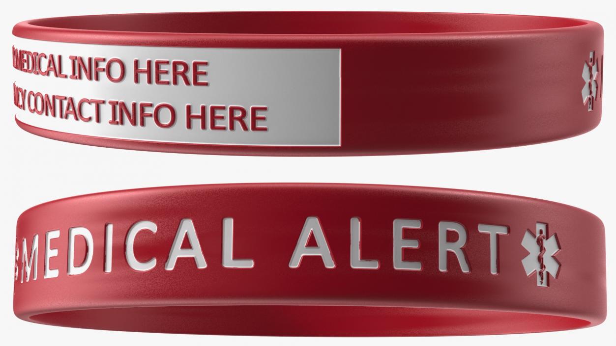 3D Medical Alert ID Wristband